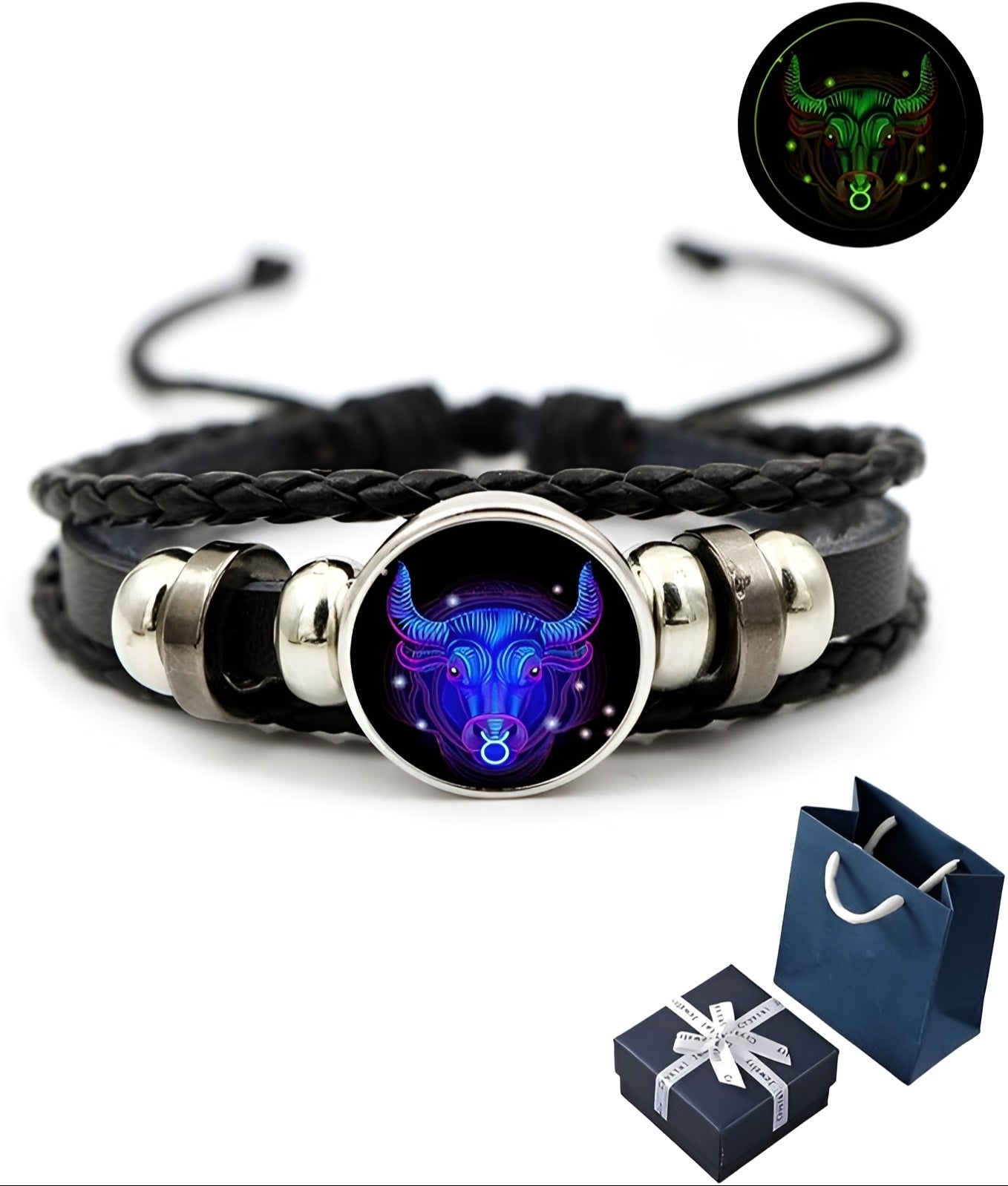 Adjustable Zodiac Sign Super-Power Activator Manifestation Bracelet Glow in the Dark (Energized)