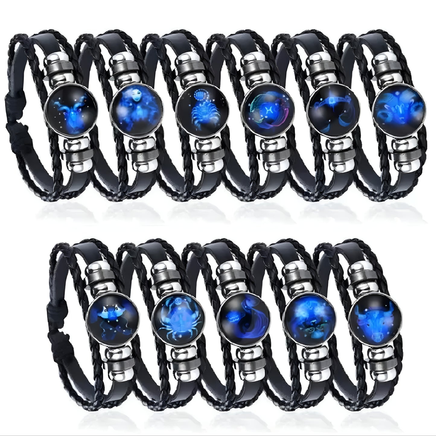 Adjustable Zodiac Sign Super-Power Activator Manifestation Bracelet Glow in the Dark (Energized)